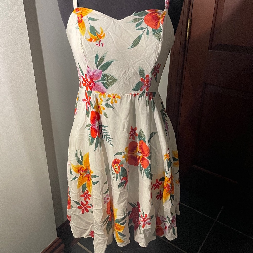 Flowered strap dress